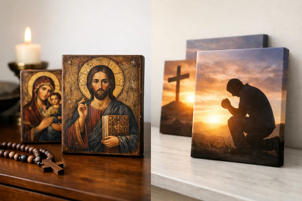Wooden Icons Versus Canvas Prints for Prayer