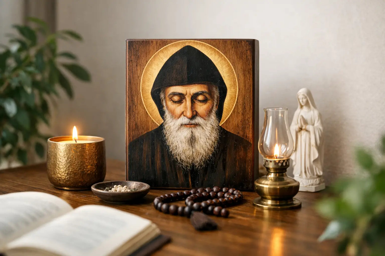 Saint Charbel Makhlouf Icon for Prayer at Home