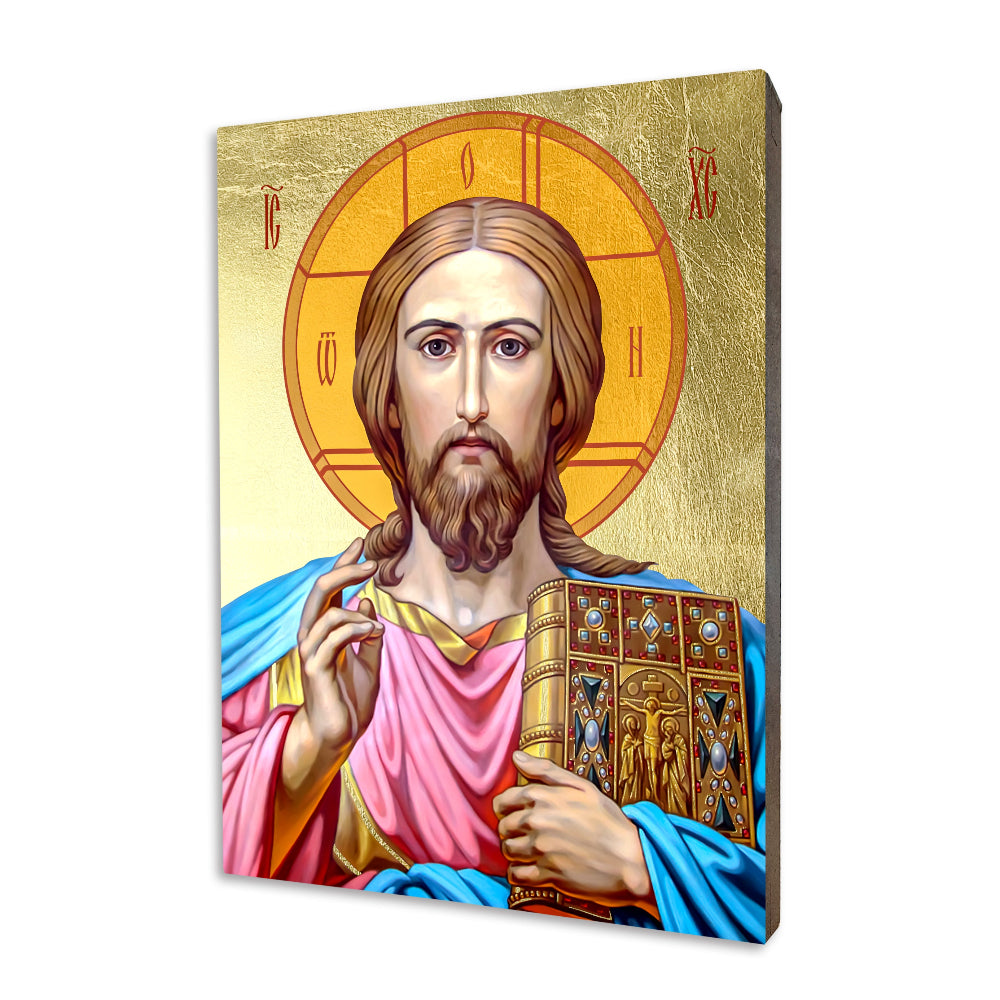 Christ Pantocrator Icon with Gospel