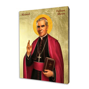 Blessed Archbishop Fulton Sheen icon on hand-gilded linden wood