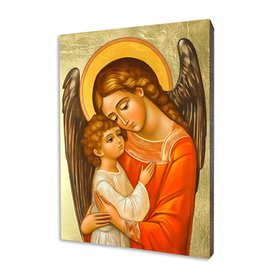 Icon of Guardian Angel with Boy