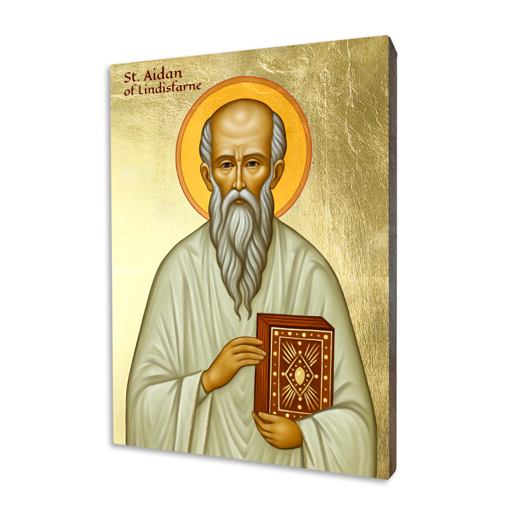 Icon of Saint Aidan of Lindisfarne – Apostle of Northumbria