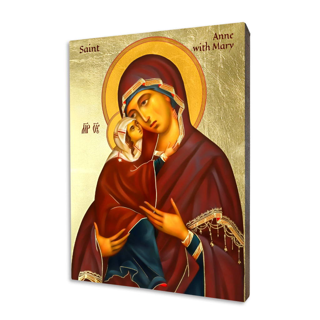 Icon of Saint Anne with Mary
