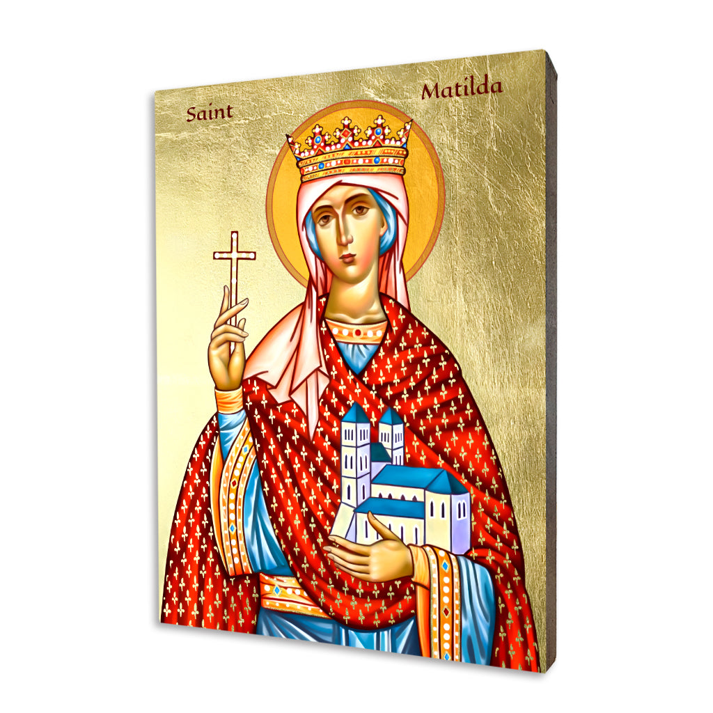 Saint Matilda Icon – gilded Christian icon