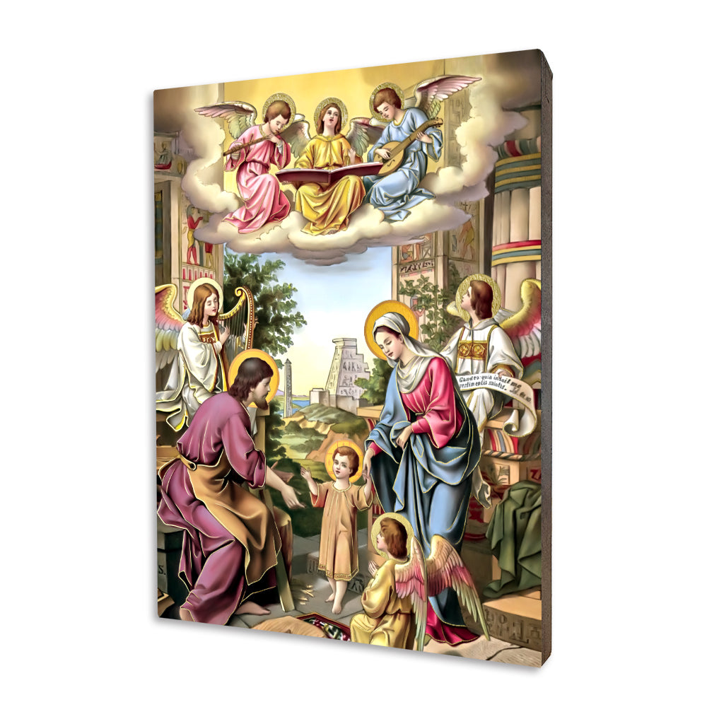 Icon of the Holy Family with the Child Jesus and Angels