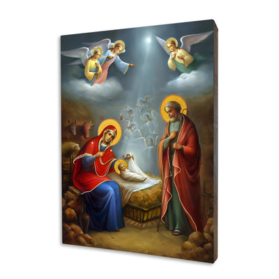 Icona della Natività con angeli