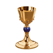 Mass Chalice, nodus Red and Blue Ball Knop — liturgical chalice