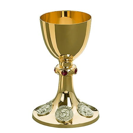 Mass Chalice — with Five First Polish Martyrs — liturgical chalice