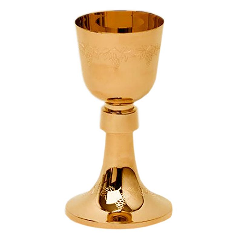 Mass Chalice — Grape Motif, Grape Base — liturgical chalice