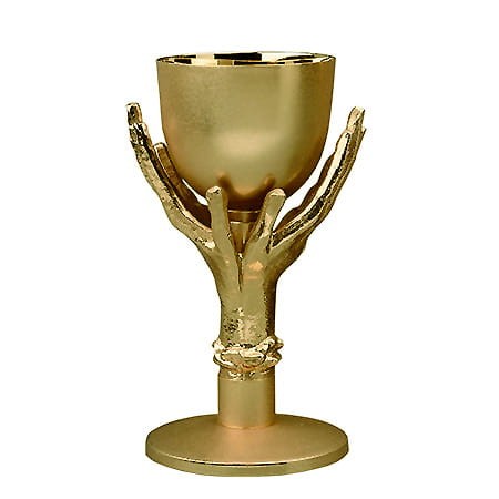 Mass Chalice — with Hand-Motif Knop — liturgical chalice