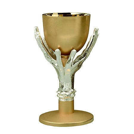 Mass Chalice — with Hand-Motif Knop — liturgical chalice