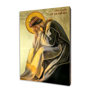 Our Lady of La Salette icon depicting the Weeping Virgin Mary seated with her face hidden in her hands
