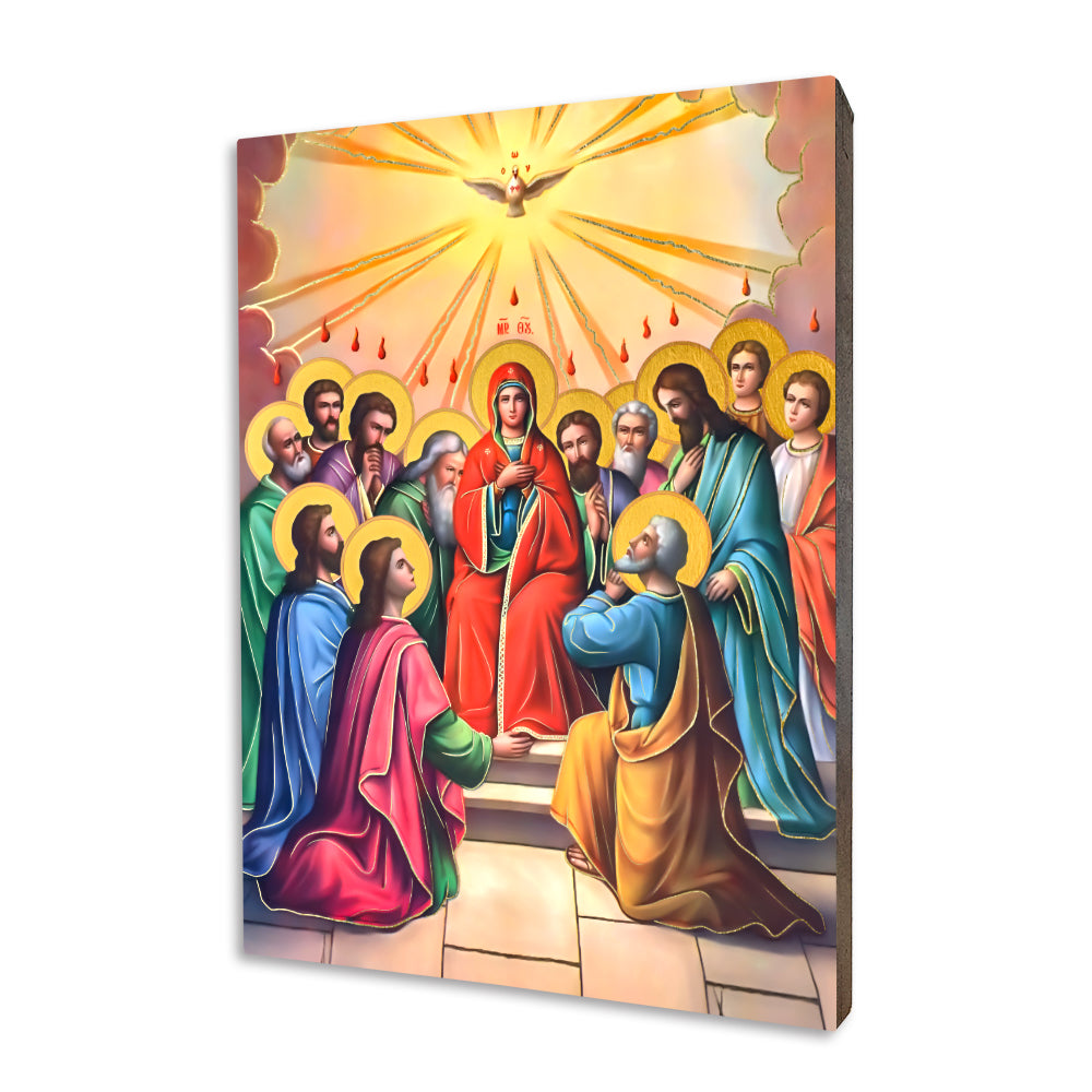 Religious Icon of the Descent of the Holy Spirit