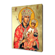 Galatian Mother of God religious icon on a hand-gilded wood panel