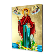 Our Lady of Athens religious icon on a hand-gilded wood panel