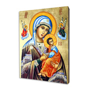 Our Lady of Perpetual Help – Red Mantle religious icon on a hand-gilded wood panel