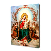 Sovereign Mother of God – Heavenly Court religious icon on a hand-gilded wood panel
