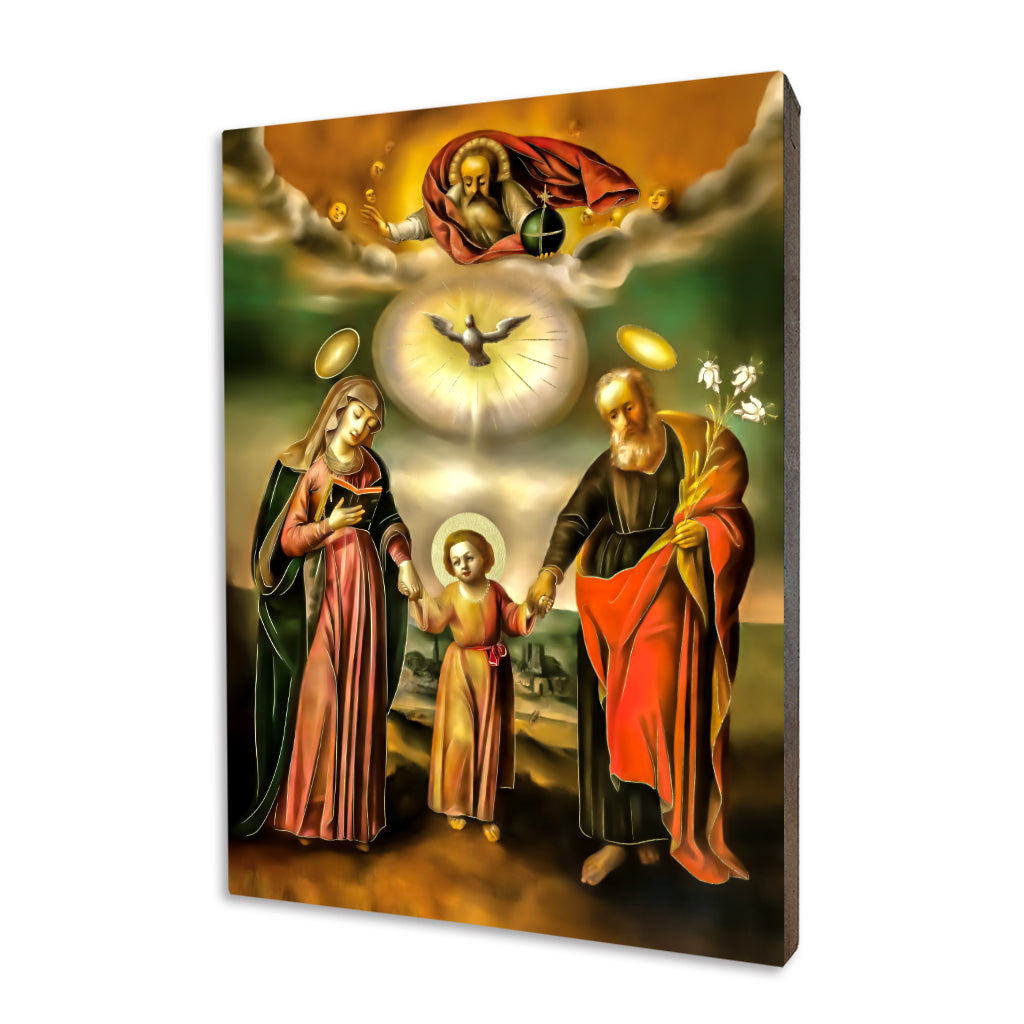 Holy Family of Kalisz religious icon on a hand-gilded wood panel