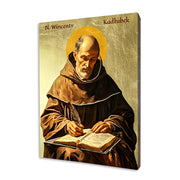 Blessed Vincent Kadlubek icon on a gilded linden wood panel