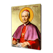 St. Joseph Sebastian Pelczar icon on a gilded linden wood panel