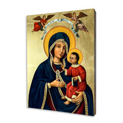 Our Lady of Gietrzwałd religious icon on a hand-gilded wood panel