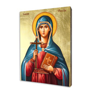 St. Thecla icon on a gilded linden wood panel