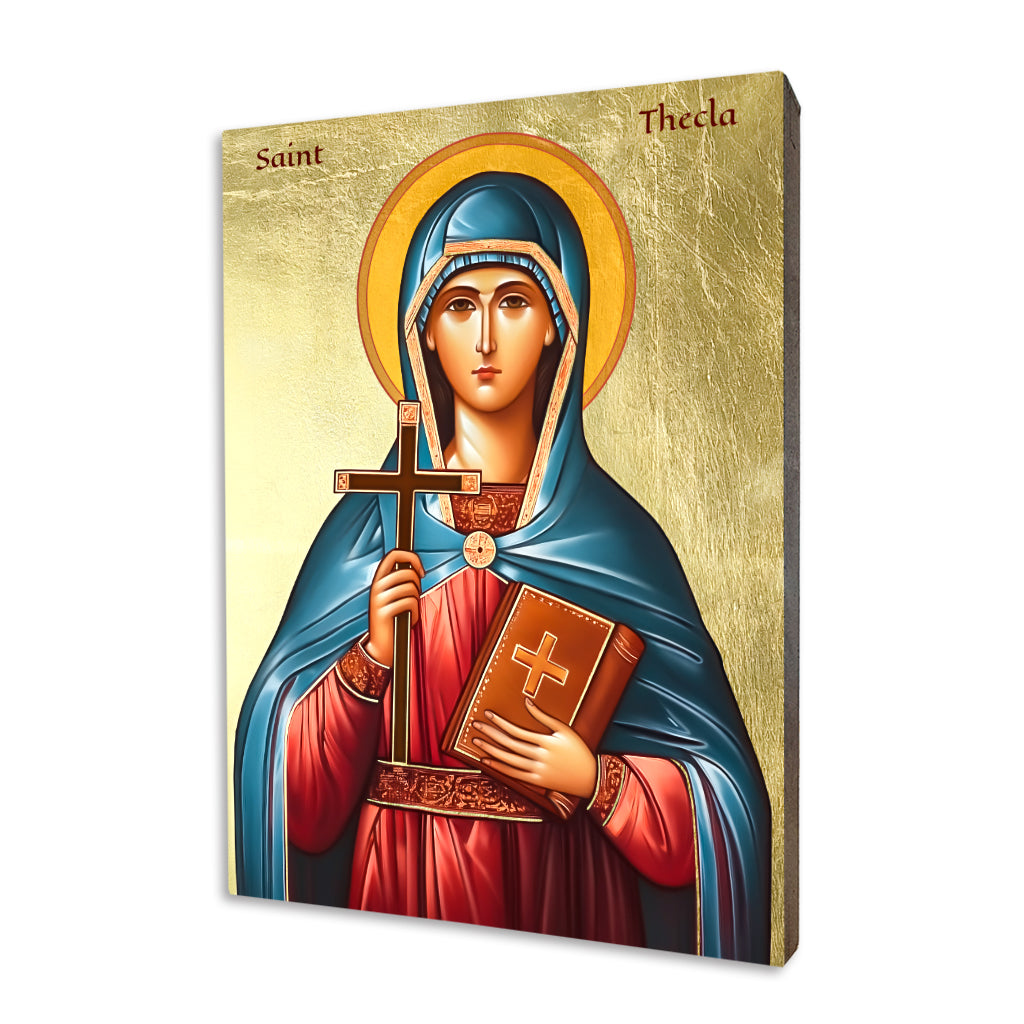St. Thecla icon on a gilded linden wood panel
