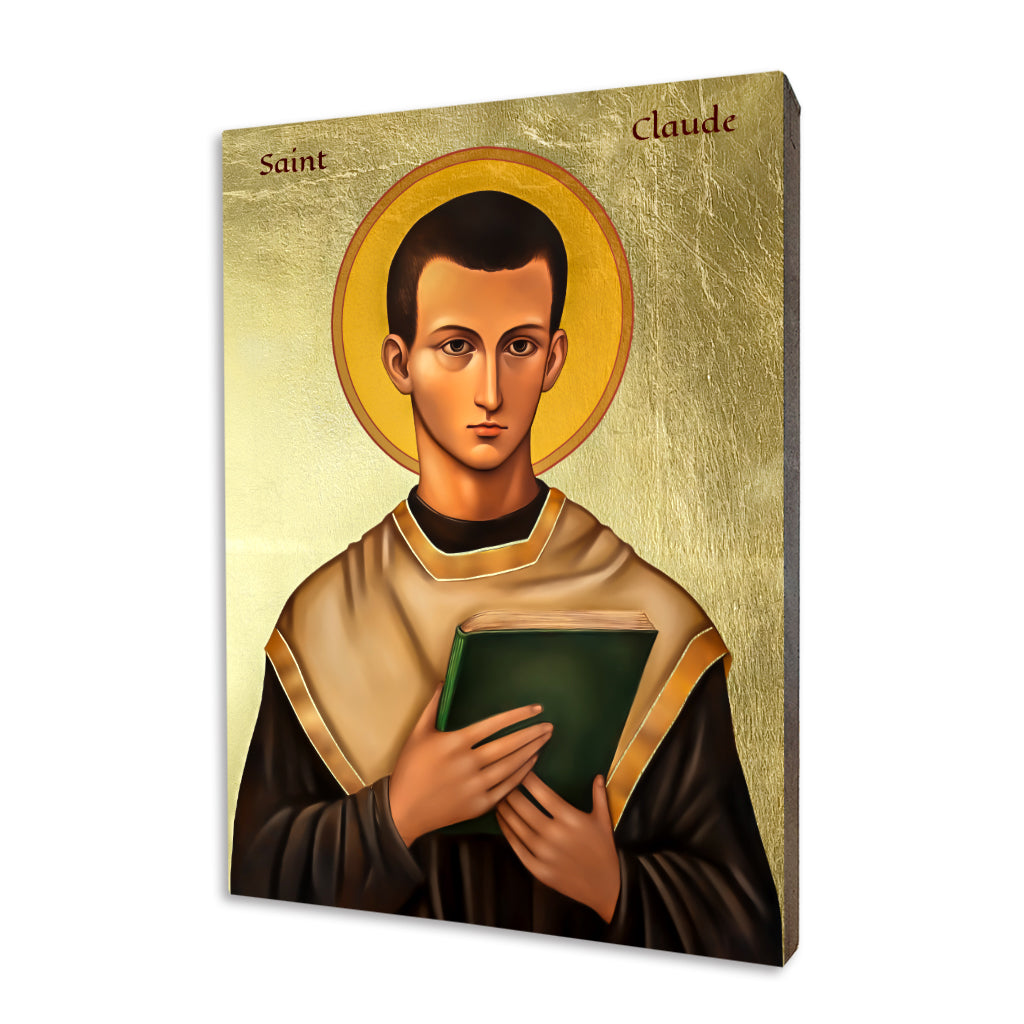 St. Claudius icon on a gilded linden wood panel