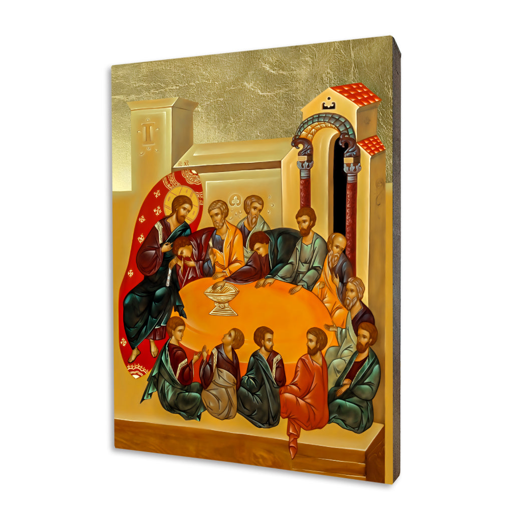 The Last Supper icon on a gilded linden wood panel