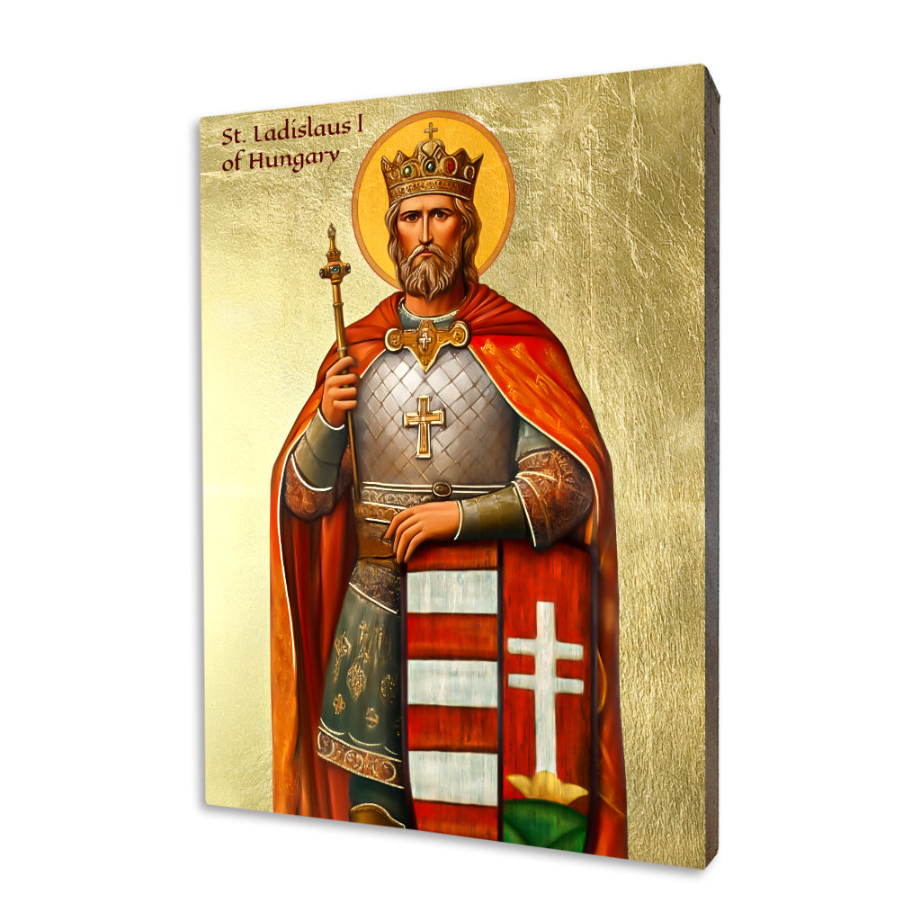 St. Ladislaus, Warrior King icon on a gilded linden wood panel