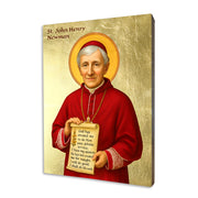 St. John Henry Newman icon on a gilded linden wood panel