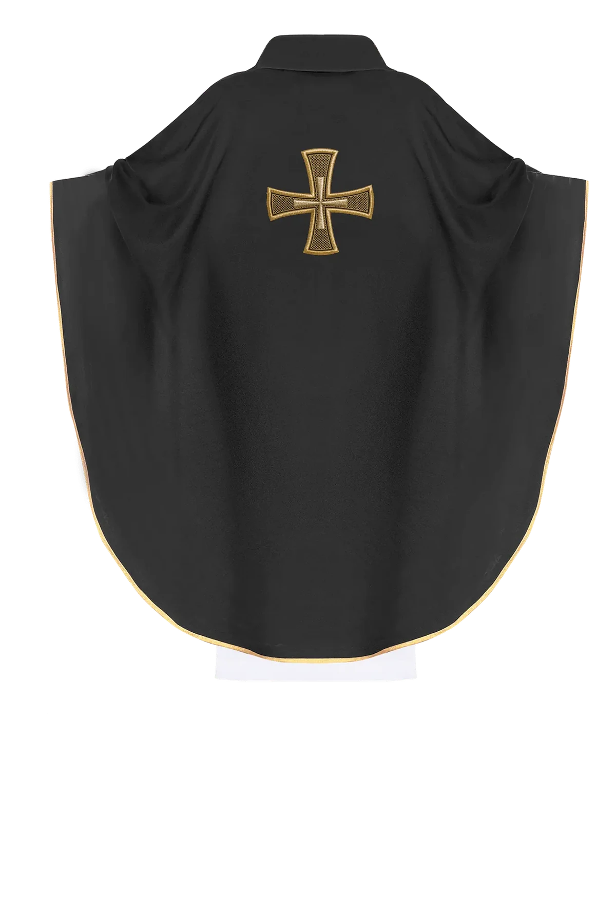 Black Chasuble with IHS and Cross Embroidery - detail 7