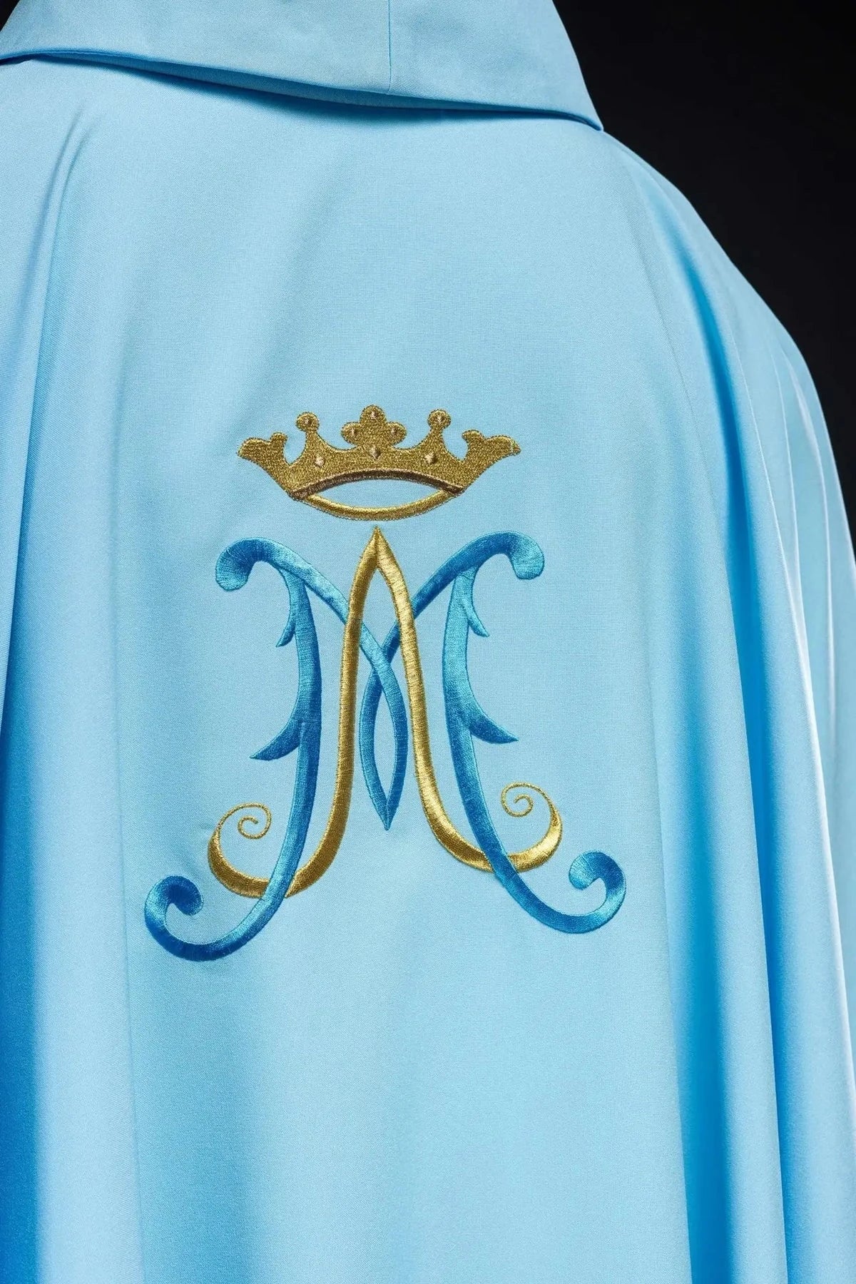 Blue Marian Chasuble with Crowned M Embroidery - gallery view 6