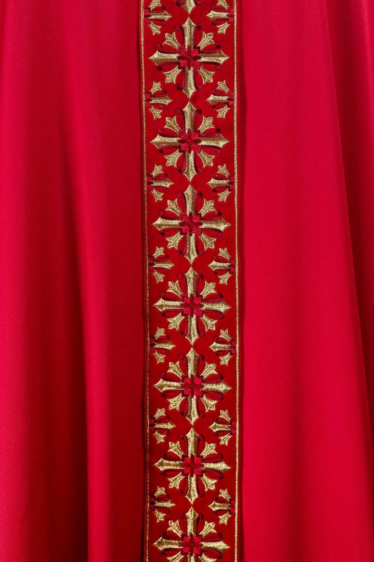 Bright Red Chasuble with Embroidery — symbol detail