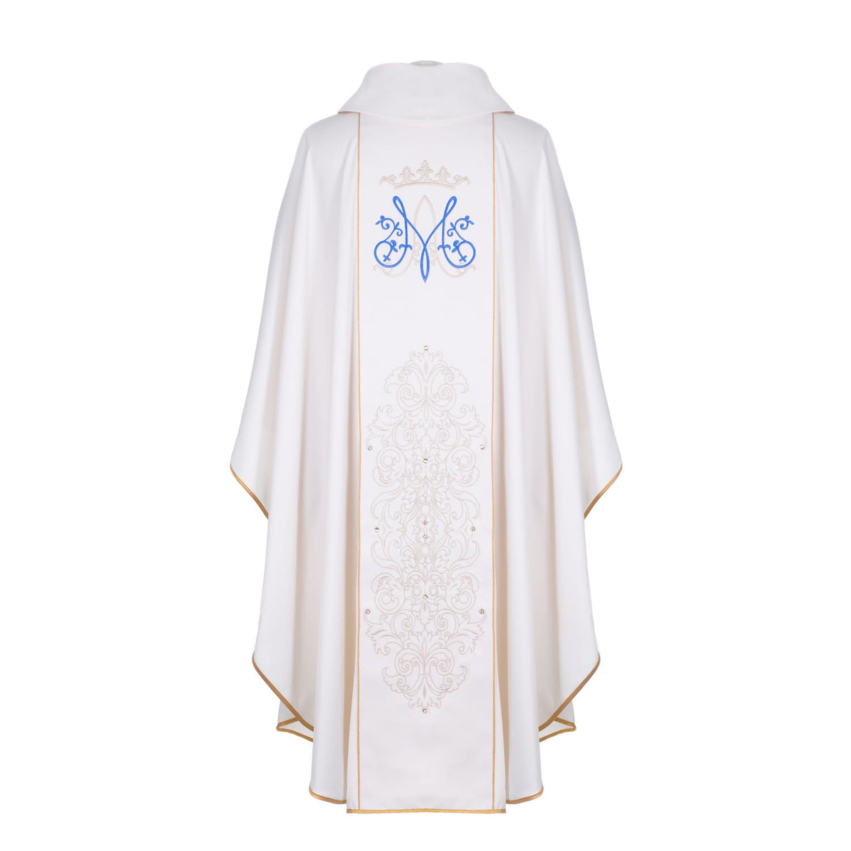 Ecrufarbene Kasel mit der Muttergottes von Tschenstochau