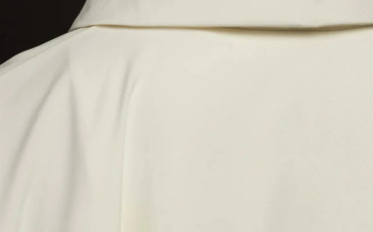 Ecru Chasuble with gold cross embroidery — back view