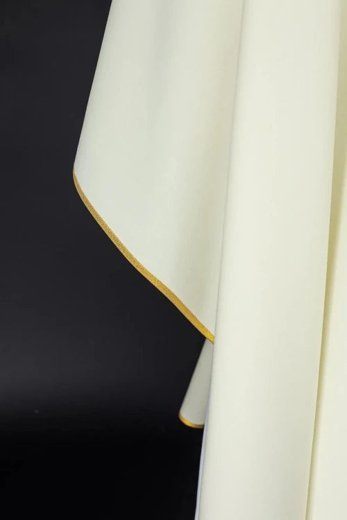 Ecru Chasuble with image of Our Lady of Guadalupe – Variant II — close-up detail