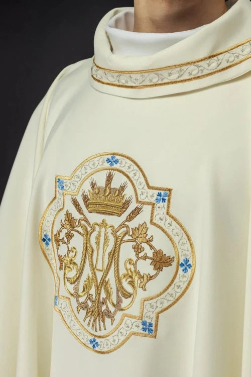 Ecru Chasuble with Marian embroidery – Variant III — additional view