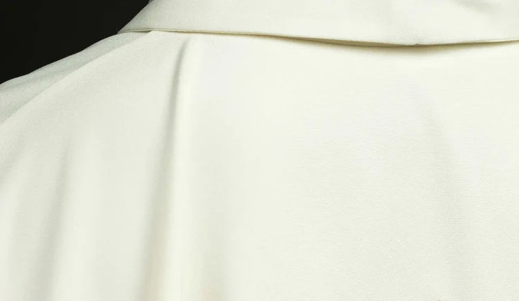 Ecru Chasuble with Marian motif and gold embroidery — close-up detail