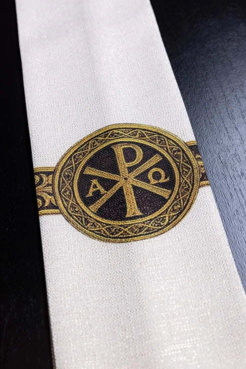 Ecru Chasuble with printed PAX motif — additional view