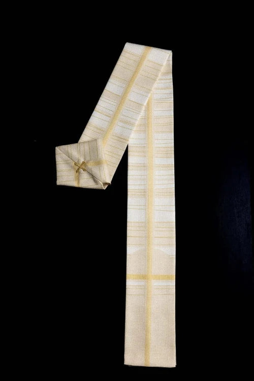 Ecru Chasuble with printed cross motif – Variant II — fabric detail