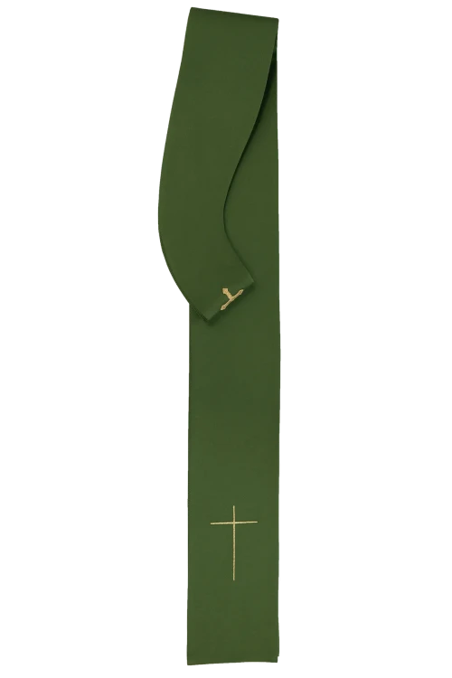 Green Chasuble with minimalist embroidered design — gallery view 35