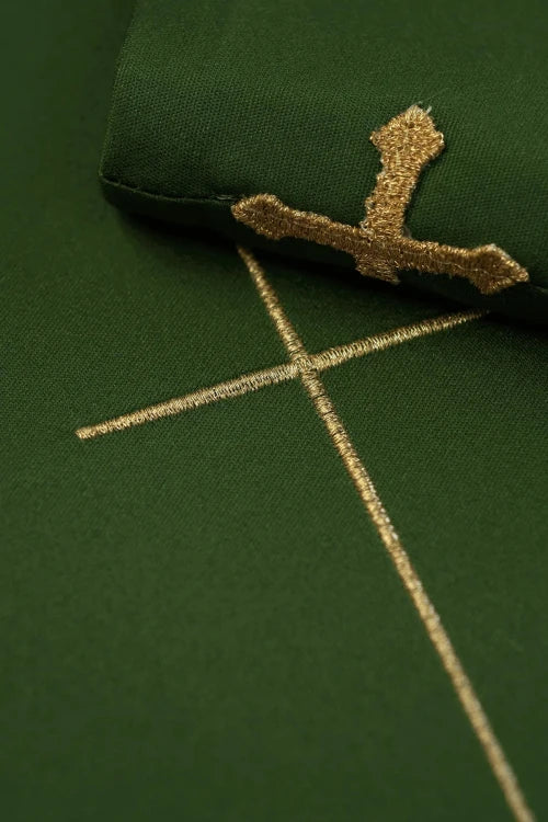 Green Chasuble with minimalist embroidered design — gallery view 40