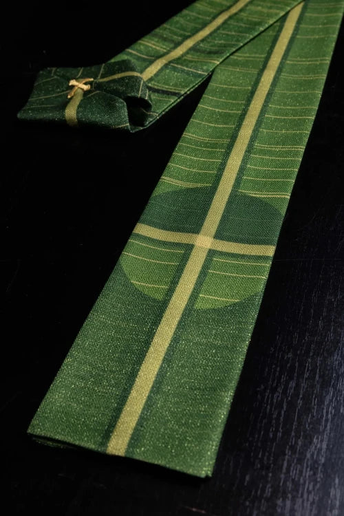 Green Chasuble with printed cross motif — gallery view 11