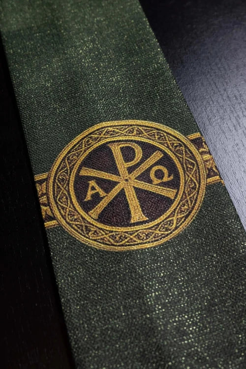 Green Chasuble with printed PAX motif — additional view