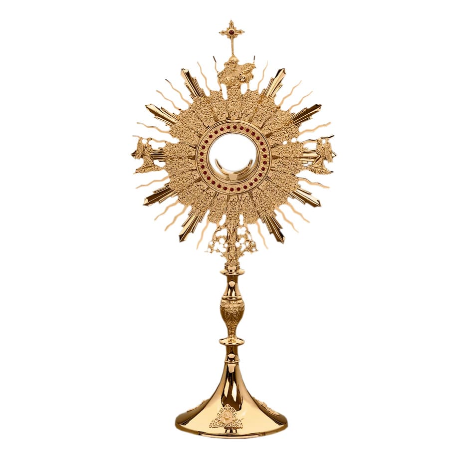 Monstranz — Barockes Durchbruchdekor, 73 cm