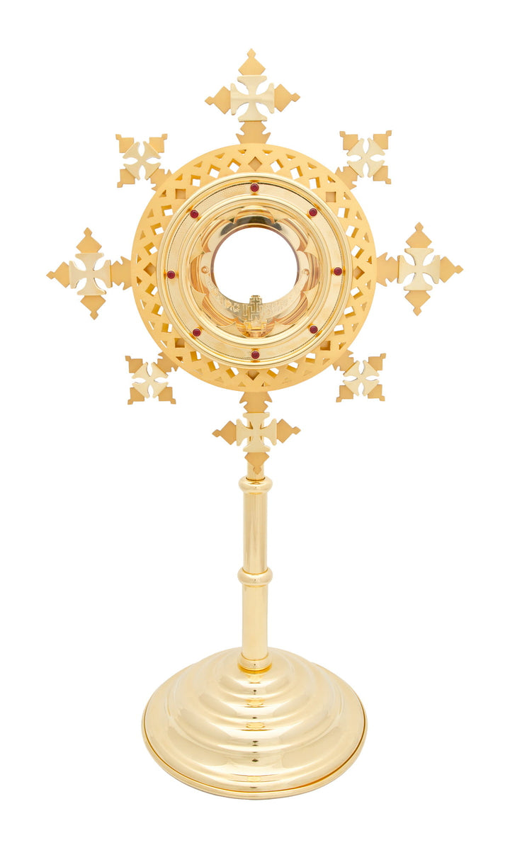 Monstranz — Ring mit roten Steinen, 53 cm
