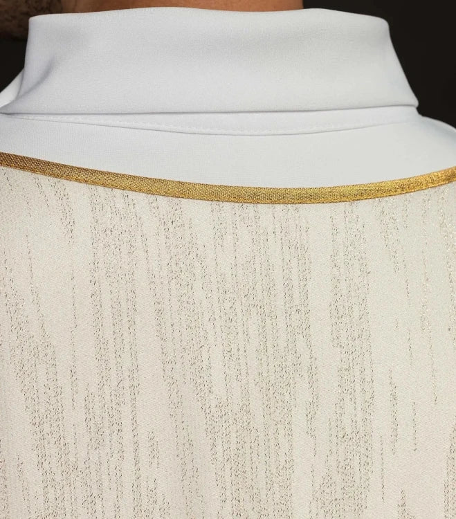 Ecru Chasuble with embroidered symbols of the Four Evangelists — side view