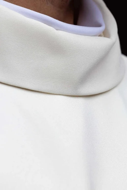 Ecru Chasuble with Marian embroidery — close-up detail