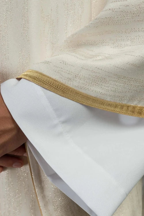 Ecru Chasuble with Marian embroidery – Variant II — back view